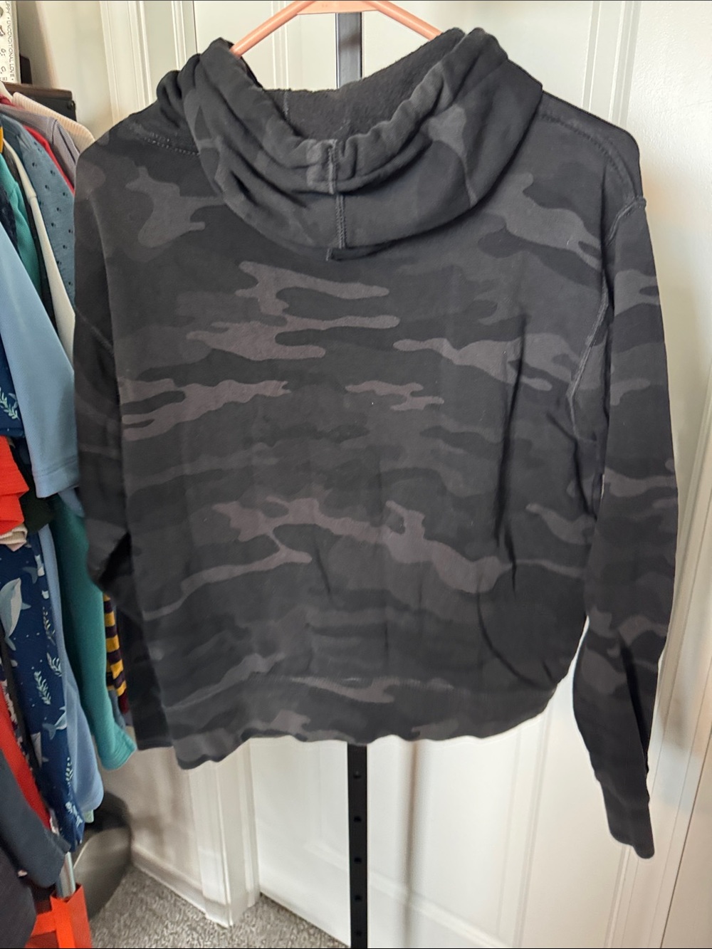Black Camo "Mama" Hoodie with Pink Script - Picture 4 of 6